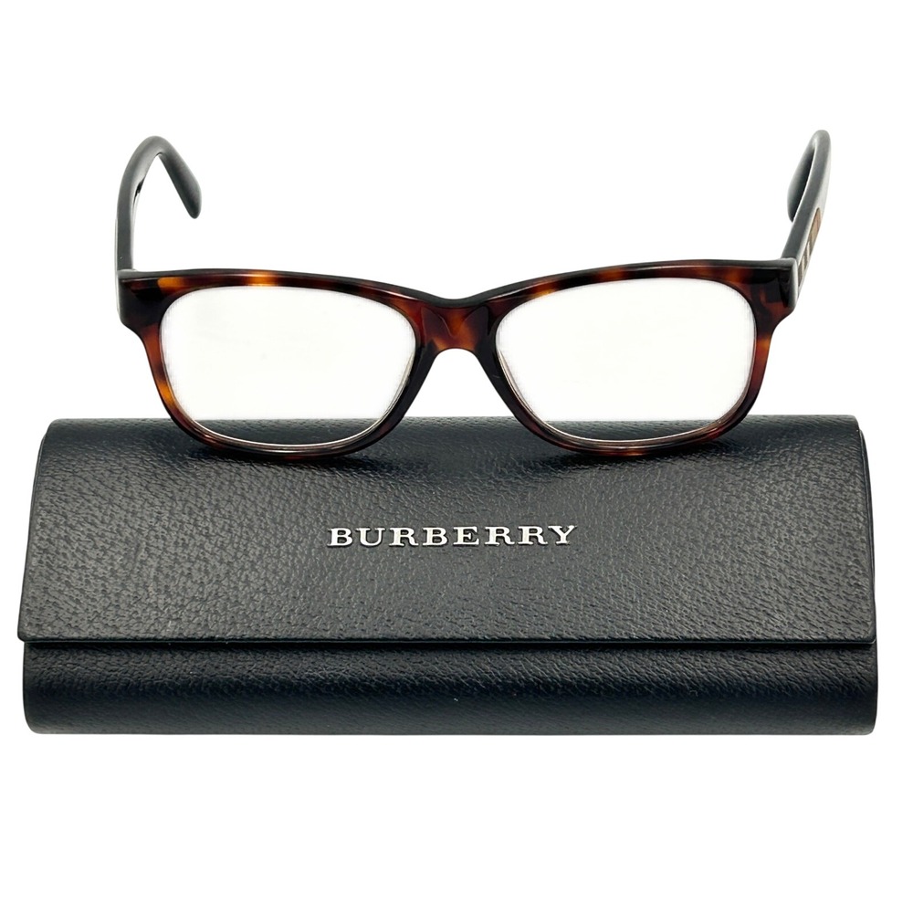 Burberry Eyeglass Frames Women's Tortoiseshell Brown 52 15 135 W/Black Hard Case
